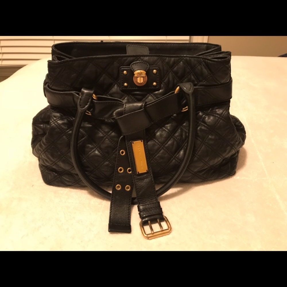 Marc Jacobs Black Quilted Leather Handbag